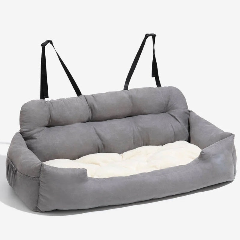KFX-1200189 Pet Supplies Car Sofa Dog Kennel in Gray and Blue Cotton