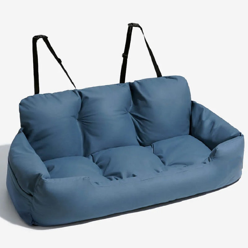 KFX-1200189 Pet Supplies Car Sofa Dog Kennel in Gray and Blue Cotton