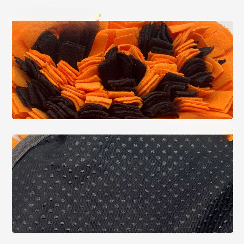 KFX-1203389 Festive Pumpkin Dog Sniffing Mat for Anti-Choking Slow Feeding and Training