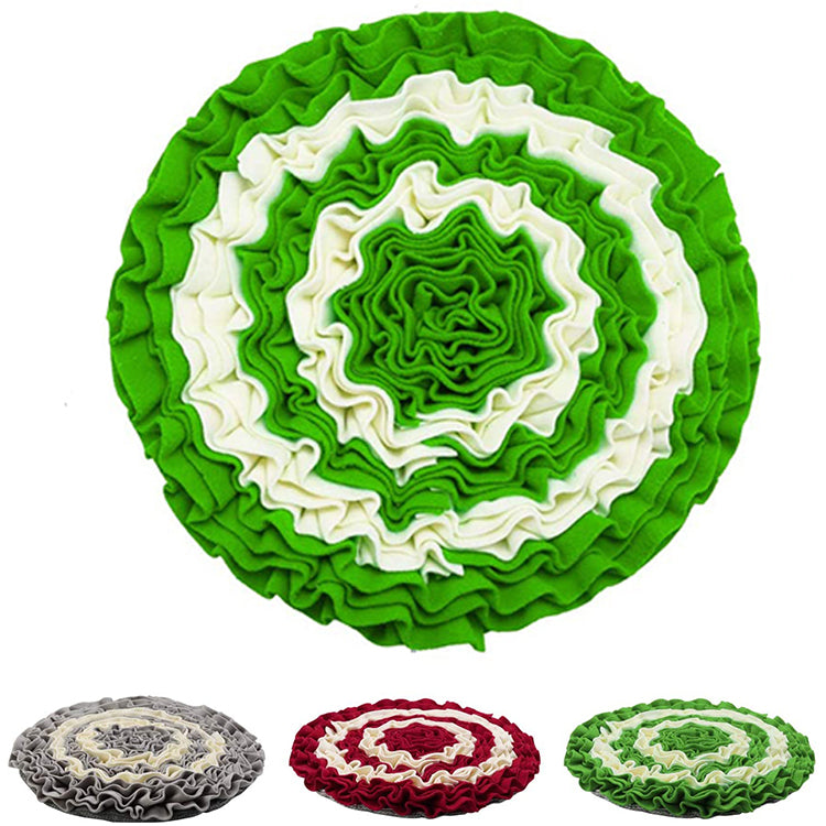 KFX-1203773 Sniffing Mat for Dogs - Flannel Slow Feed Training Pad with Non-Slip Base, 45 cm Diameter