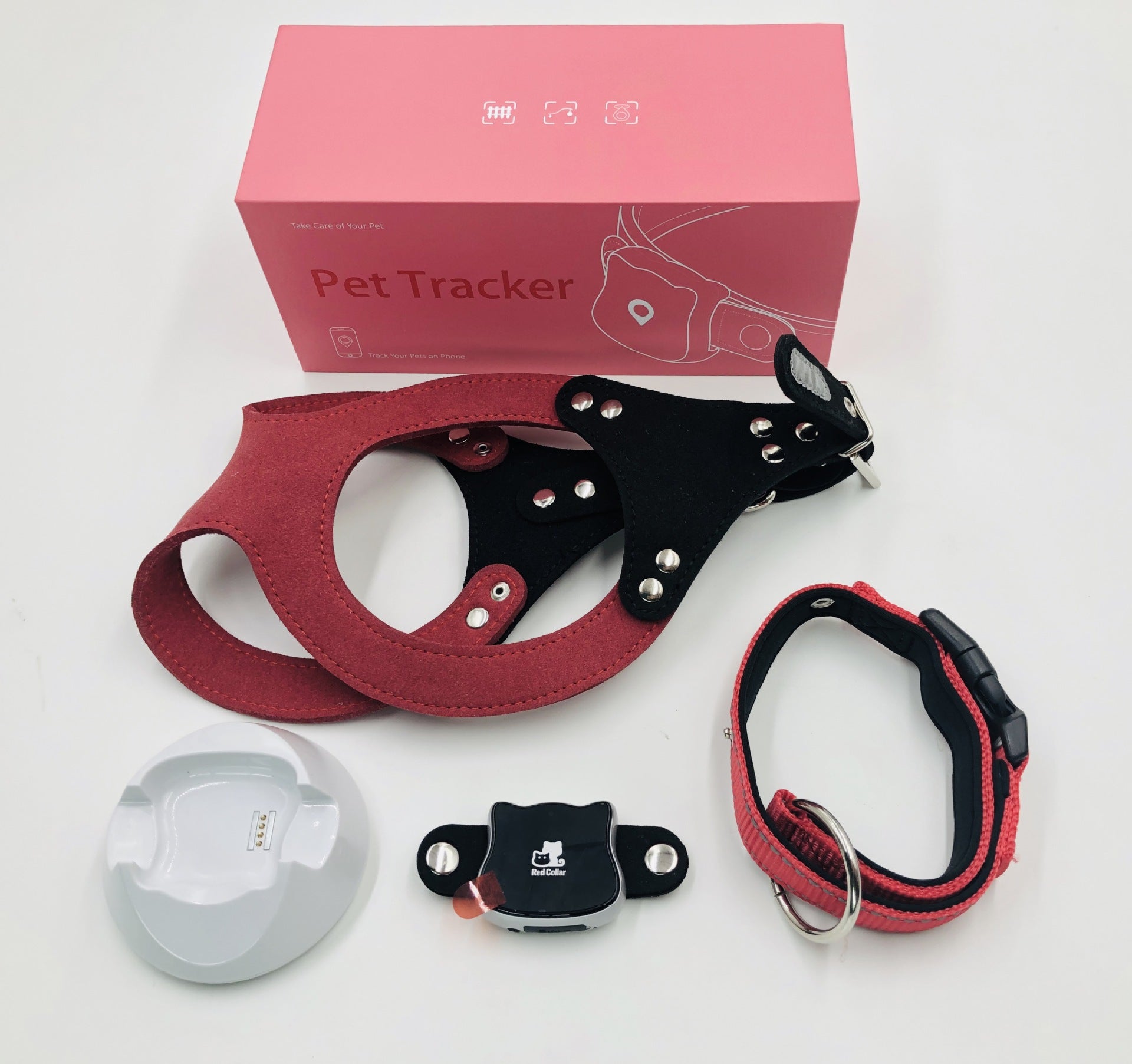 KFX-1203901 Smart GPS Pet Location Tracker with Anti-Lost Collar in Pink
