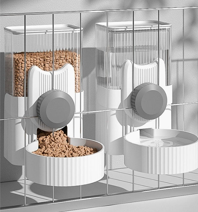 KFX-1205693 Automatic Pet Feeder and Water Dispenser Set - 1000 ml for Cats - Multiple Colors Available