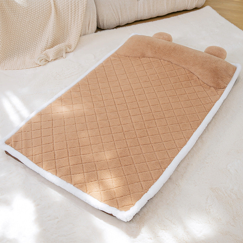 KFX-1205949 Universal Removable and Washable Four Seasons Pet Bed in Brown - Available in Multiple Sizes