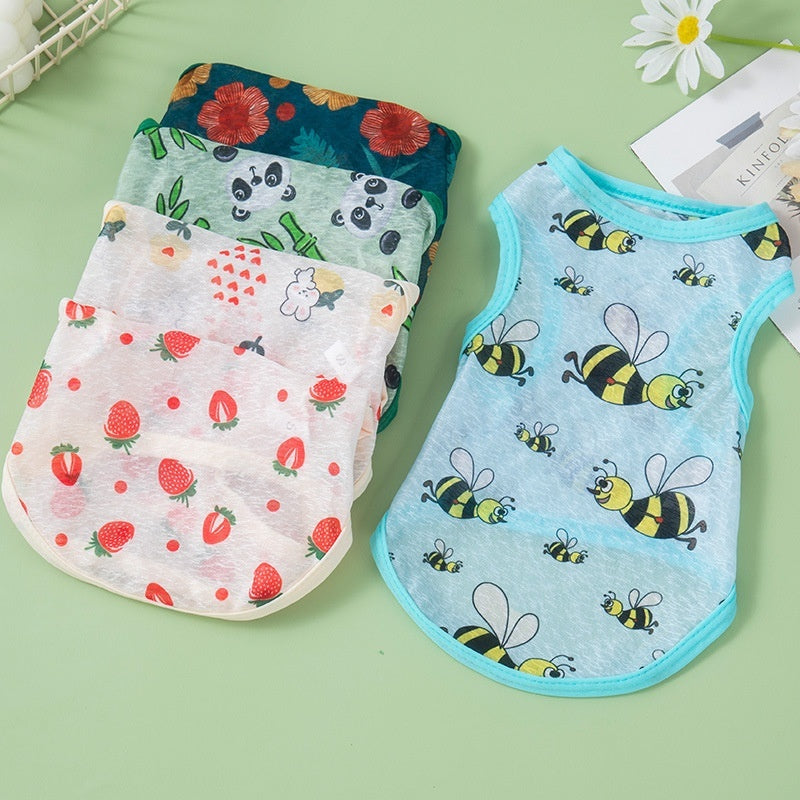KFX-1207485 Cool Sunscreen Vest for Cats in Fun Colors and Sizes