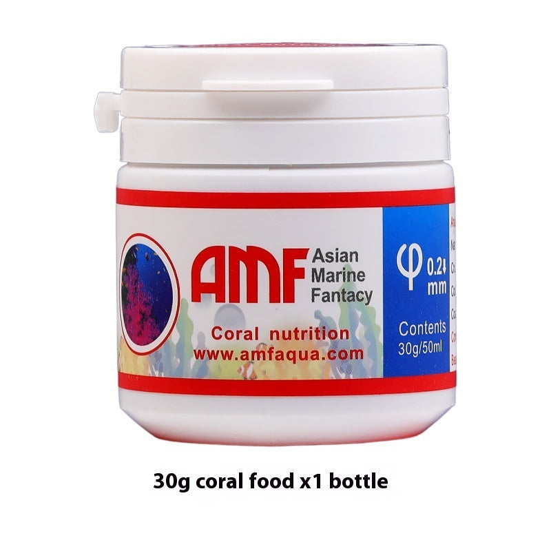 KFX-1207741 Coral Feed Micro Particles for Ornamental Fish - 30g & 60g with Spoon & Feeding Tube