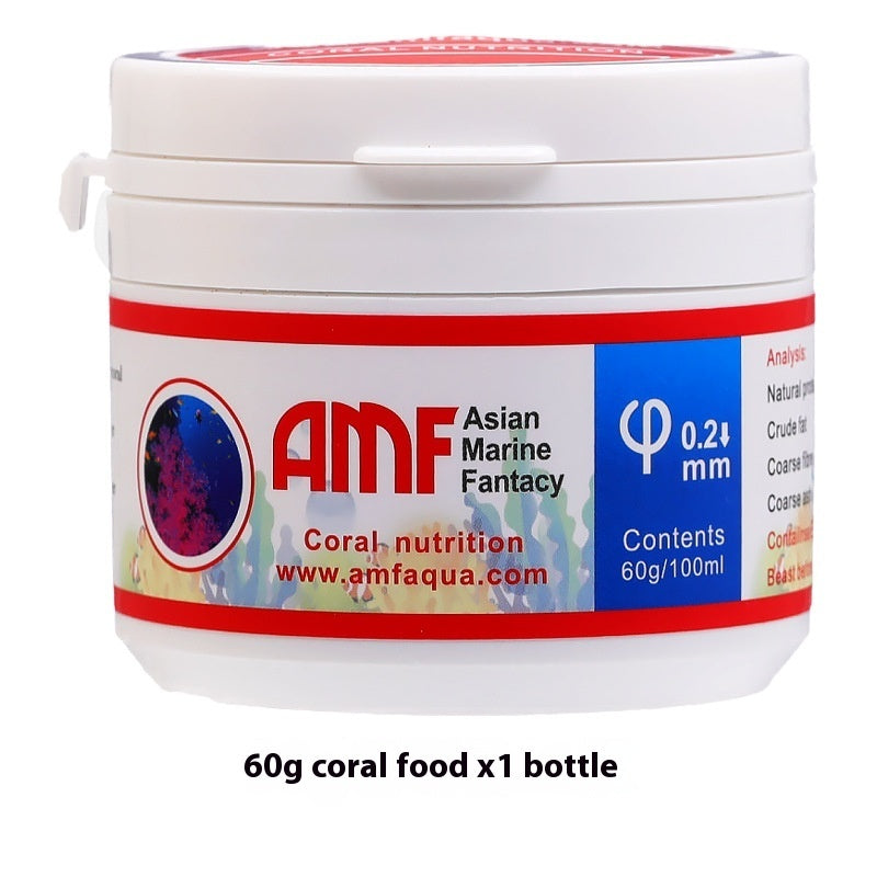 KFX-1207741 Coral Feed Micro Particles for Ornamental Fish - 30g & 60g with Spoon & Feeding Tube