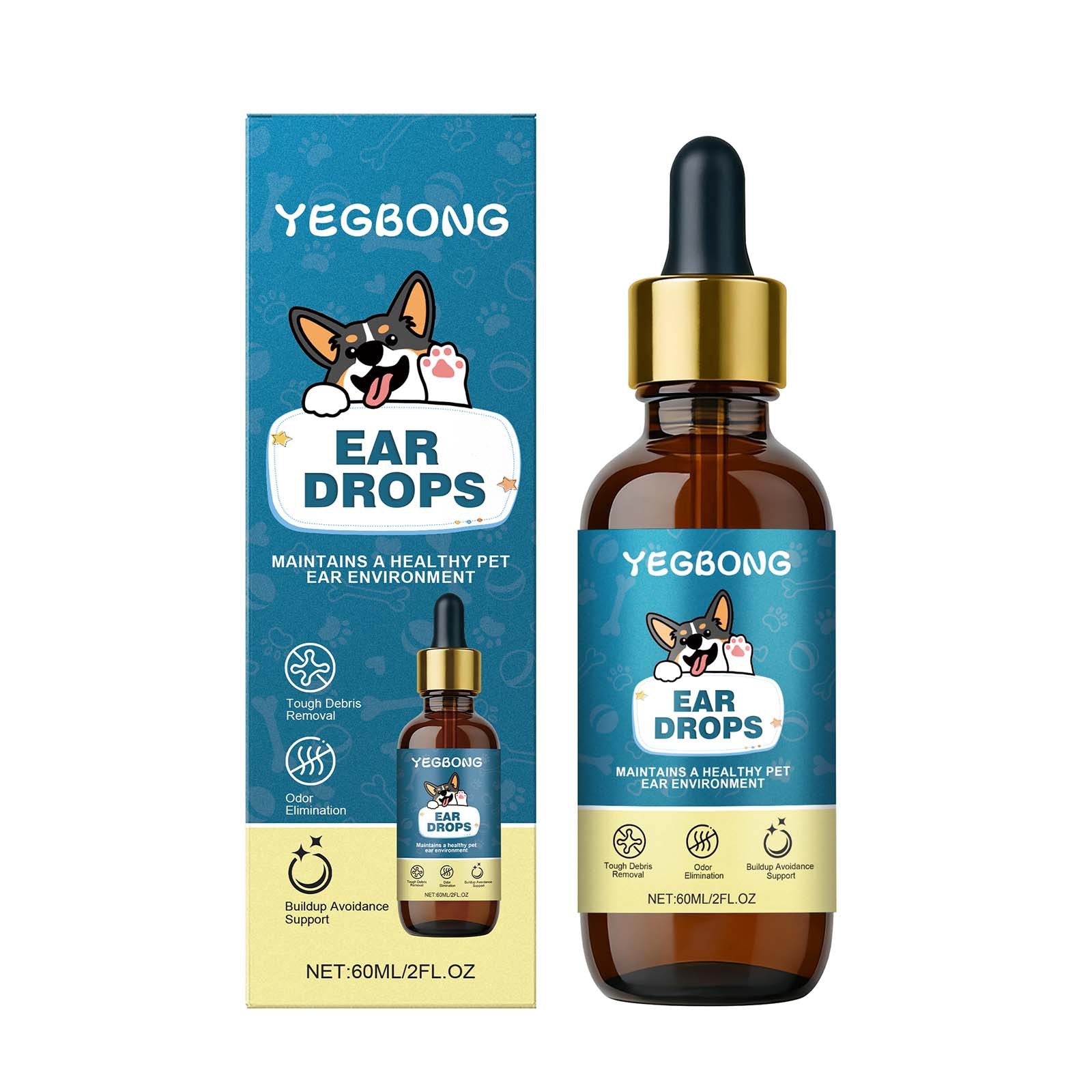 KFX-1209533 Gentle Dog Ear Care Drops with Chamomile and Natural Extracts