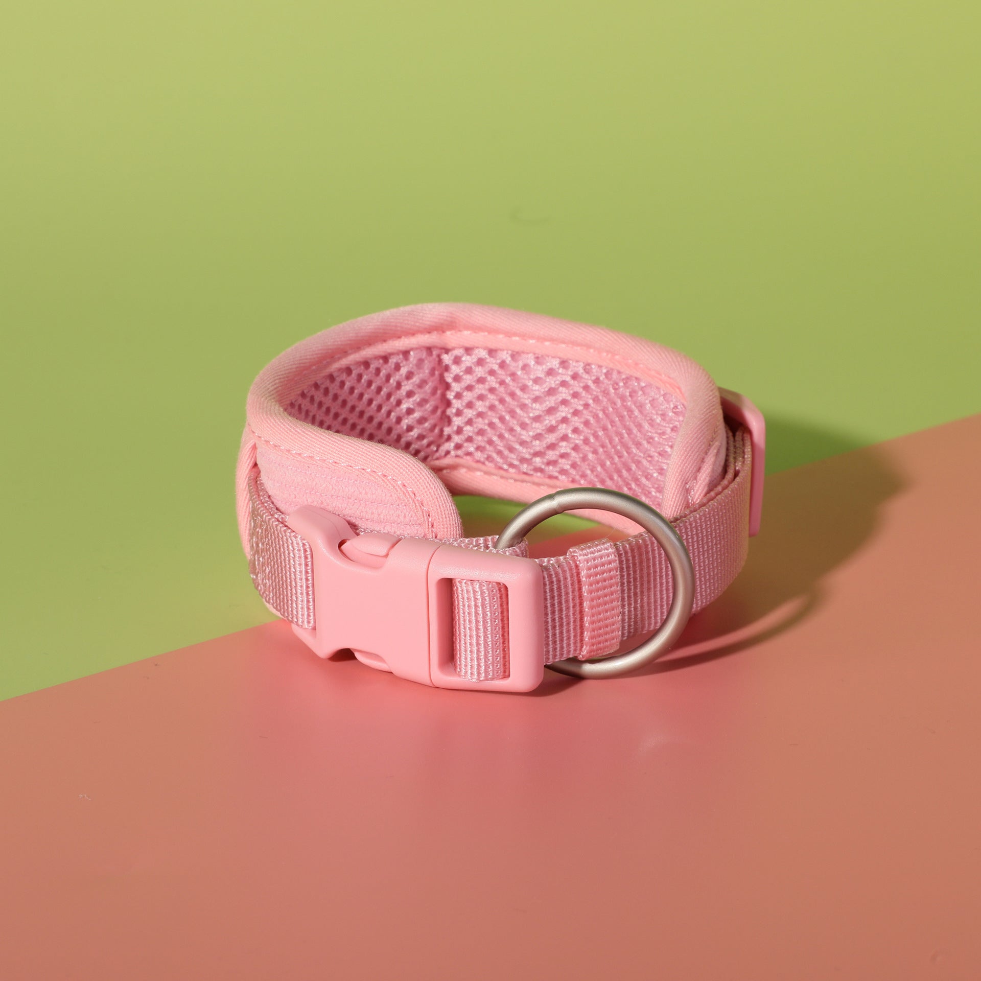 KFX-1209661 Cherry Blossom Pink Corduroy Pet Walking Set with Collar, Leash, Chest Harness & Mini Backpack