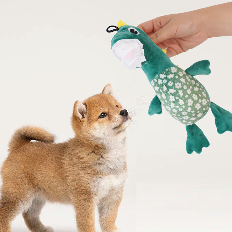 KFX-1210301 Plush Chewable Dog Toy for Puppies with Sound, Perfect for Playtime and Entertainment