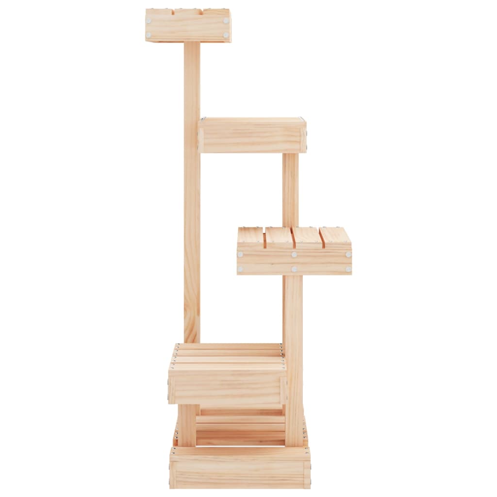 KFX-1210941 Multi-Level Cat Tree with Four Platforms Made of Solid Pine Wood, 45.5x49x103 cm