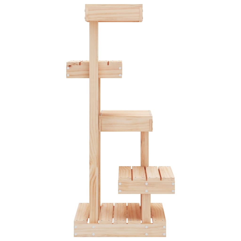 KFX-1210941 Multi-Level Cat Tree with Four Platforms Made of Solid Pine Wood, 45.5x49x103 cm