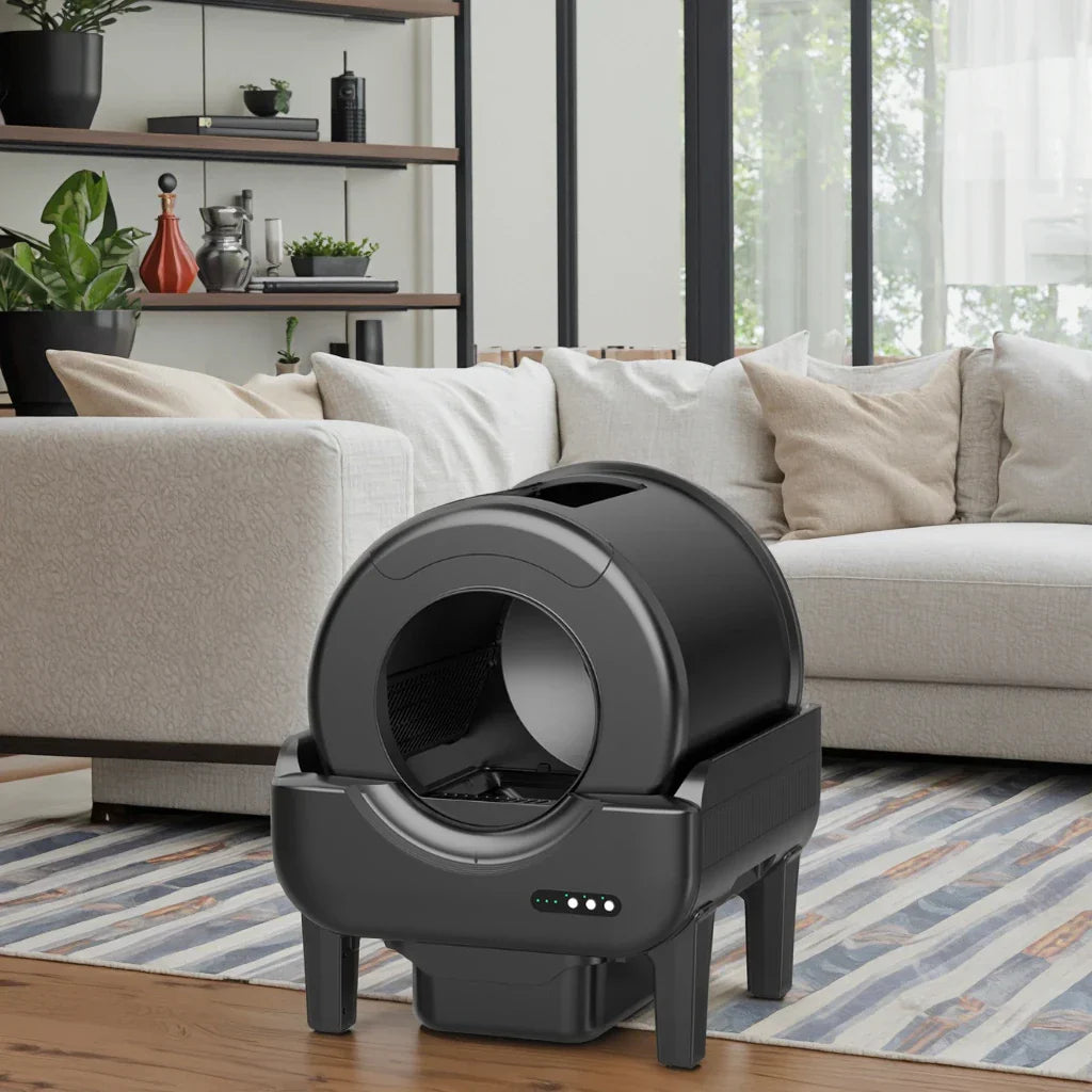 KFX-121107 Automatic One-Click Cat Litter Box with Anti-Splash Feature and Large Capacity