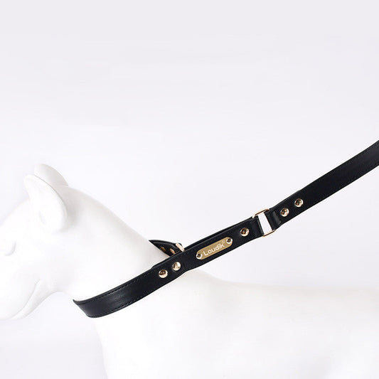KFX-1211453 Durable PU Leather Explosion-Proof Dog Leash - Fashionable and Simple Design, Multiple Sizes Available