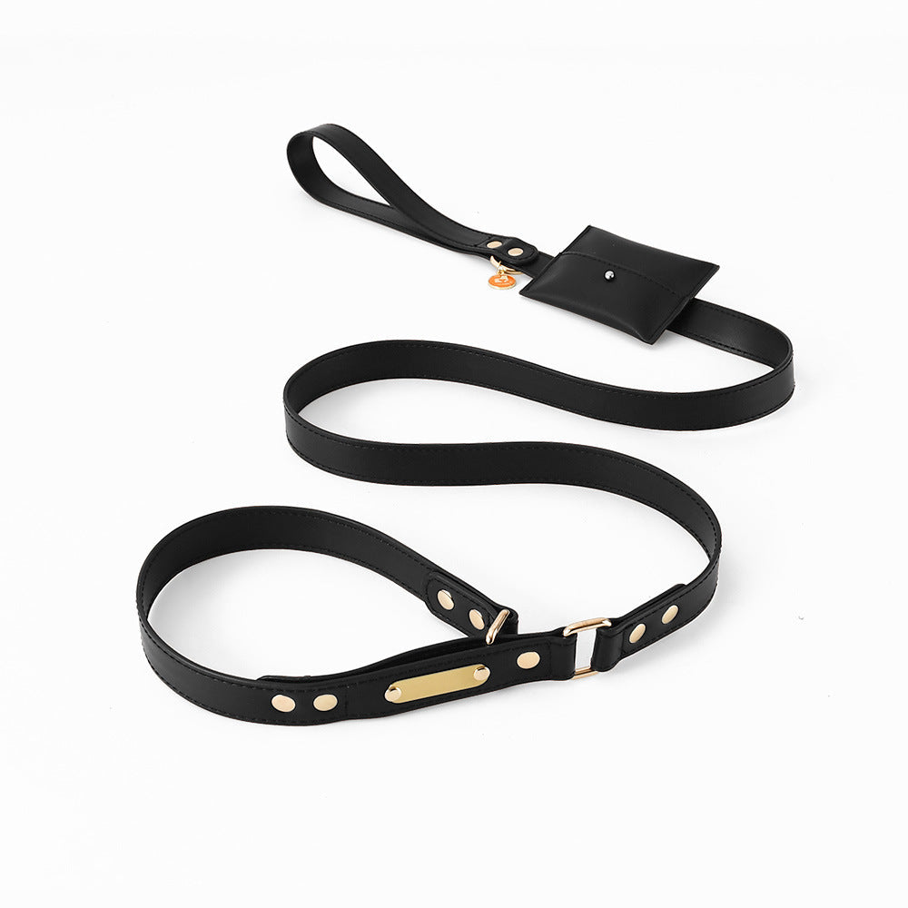 KFX-1211453 Durable PU Leather Explosion-Proof Dog Leash - Fashionable and Simple Design, Multiple Sizes Available