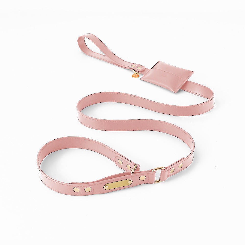 KFX-1211453 Durable PU Leather Explosion-Proof Dog Leash - Fashionable and Simple Design, Multiple Sizes Available