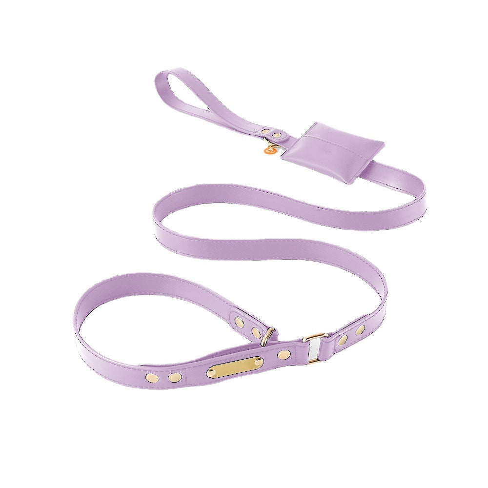 KFX-1211453 Durable PU Leather Explosion-Proof Dog Leash - Fashionable and Simple Design, Multiple Sizes Available