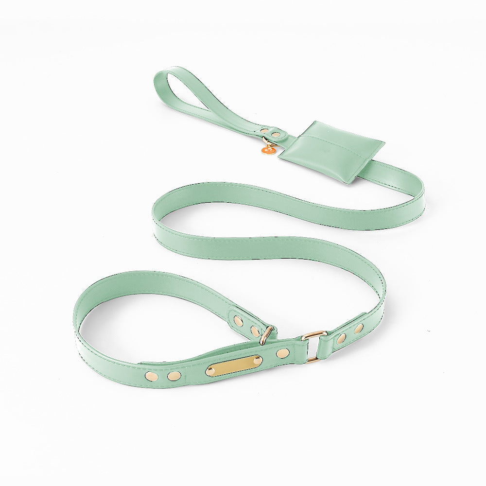 KFX-1211453 Durable PU Leather Explosion-Proof Dog Leash - Fashionable and Simple Design, Multiple Sizes Available