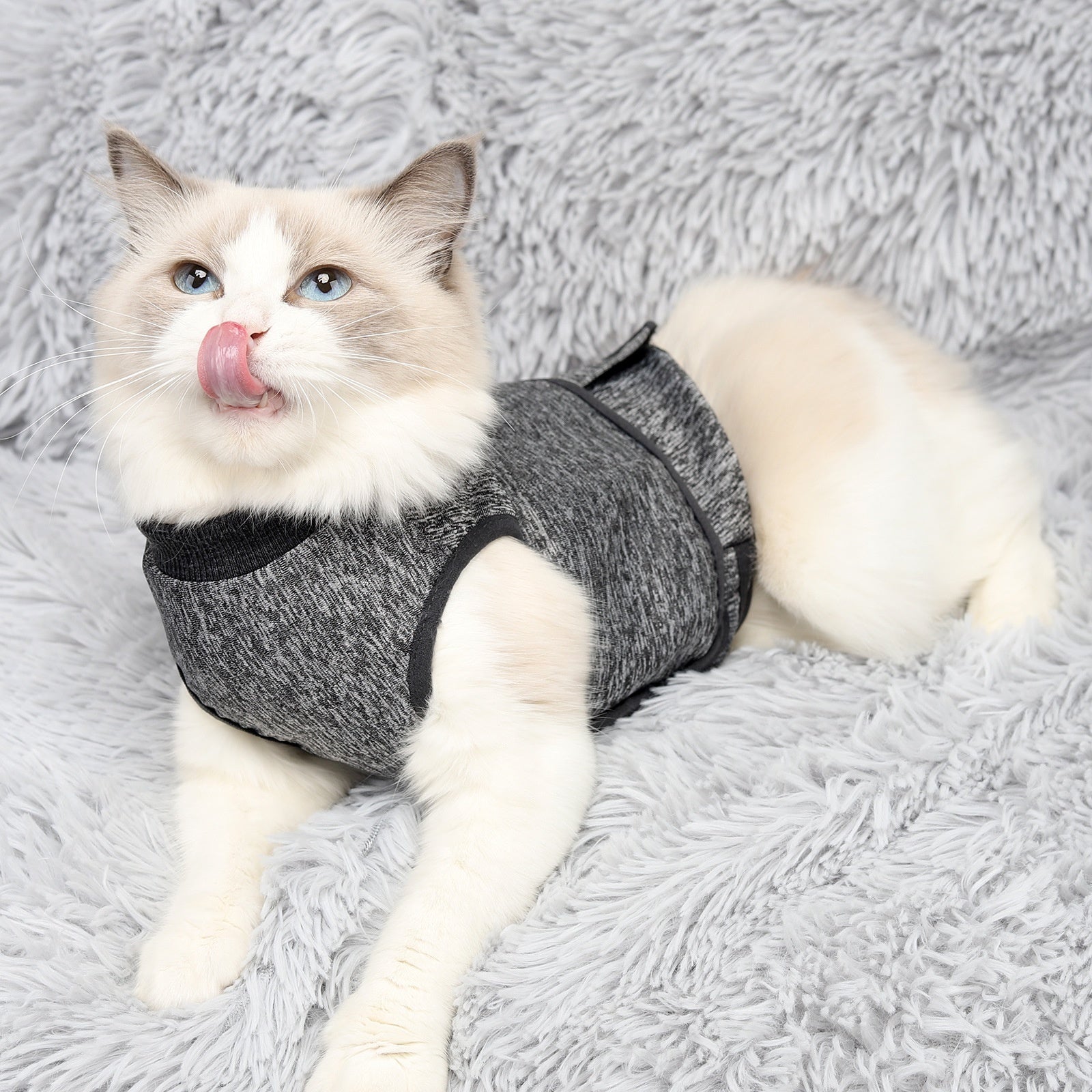 KFX-1212733 Pet Mood Soothing Clothes - Gray Comfort Apparel for Dogs and Cats in Various Sizes