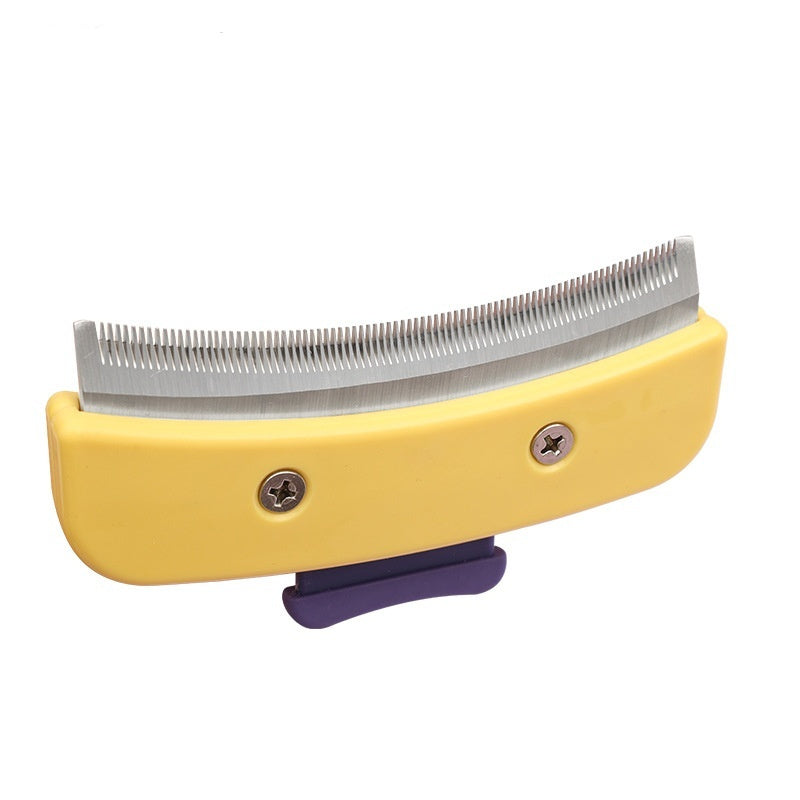 KFX-1213245 Teddy Golden Retriever Hair Removal Comb - Small & Large Sizes, Stainless Steel Blade, Plastic Handle