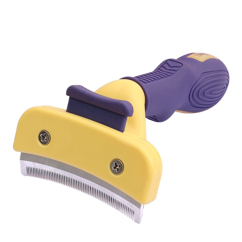 KFX-1213245 Teddy Golden Retriever Hair Removal Comb - Small & Large Sizes, Stainless Steel Blade, Plastic Handle