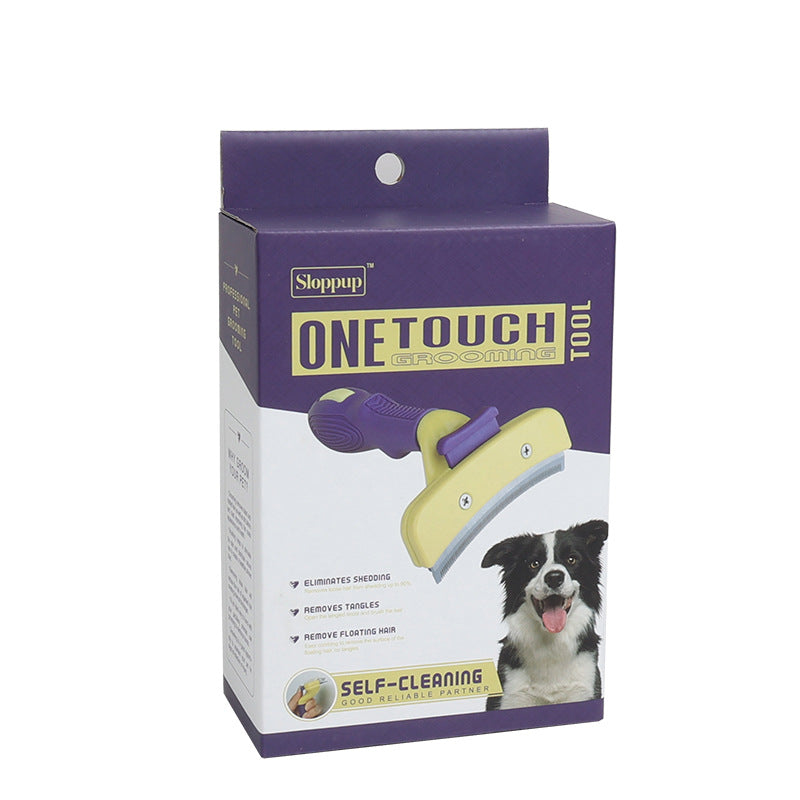 KFX-1213245 Teddy Golden Retriever Hair Removal Comb - Small & Large Sizes, Stainless Steel Blade, Plastic Handle