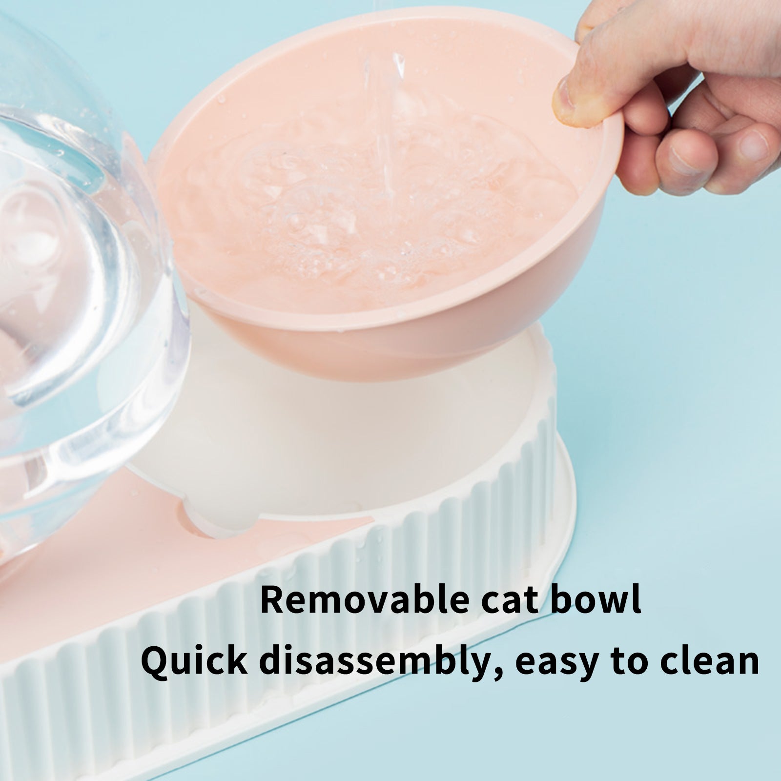 KFX-1213501 Automatic Pet Water Feeder 2.8L Dual Dish System for Cats and Dogs - Safe and Easy to Clean