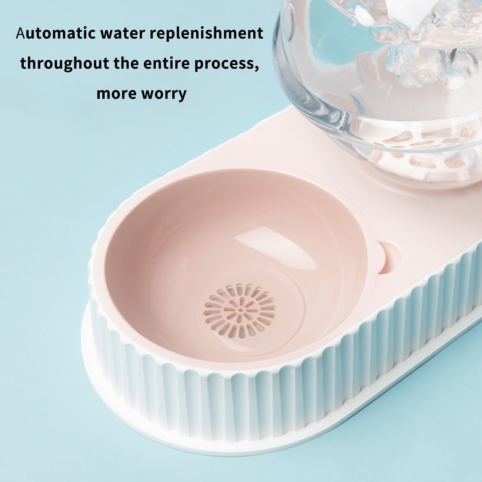 KFX-1213501 Automatic Pet Water Feeder 2.8L Dual Dish System for Cats and Dogs - Safe and Easy to Clean