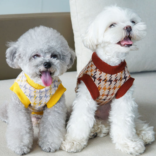 KFX-1214013 Casual V-Neck Pet Vest for Autumn and Winter - Available in Multiple Colors and Sizes