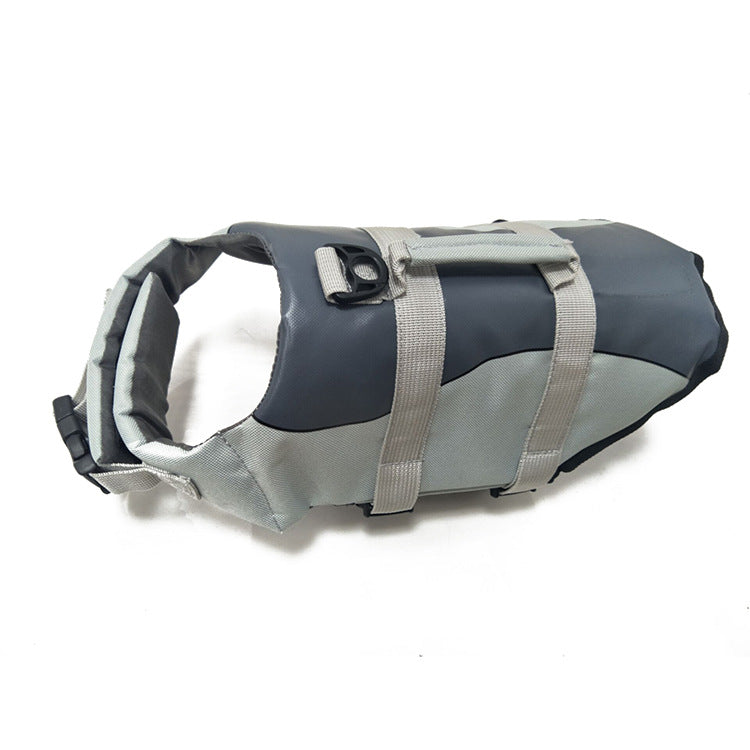 KFX-1216701 Rose Red & Silver Grey Pet Life Jacket - Safe & Durable Polyester Vest, Sizes XS to L