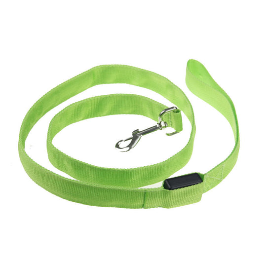 KFX-1217213 LED Adjustable Nylon Traction Belt Dog Leash with Multicolor Light - 120CM Length, 2.5CM Width