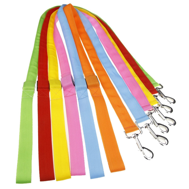 KFX-1217213 LED Adjustable Nylon Traction Belt Dog Leash with Multicolor Light - 120CM Length, 2.5CM Width