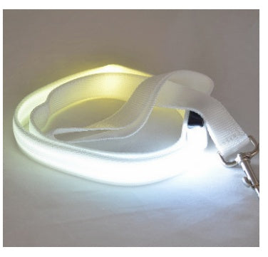 KFX-1217213 LED Adjustable Nylon Traction Belt Dog Leash with Multicolor Light - 120CM Length, 2.5CM Width