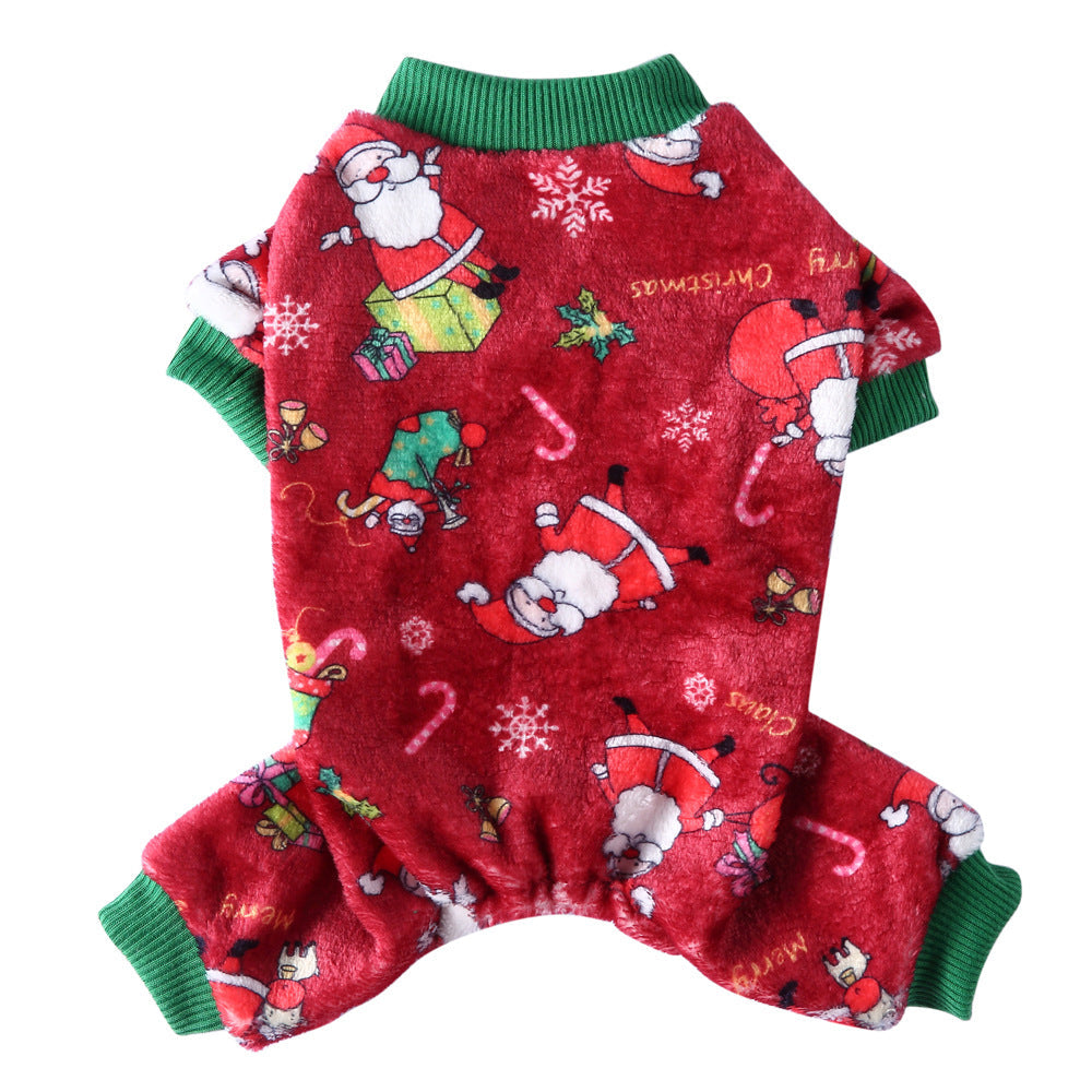 KFX-1217981 Cozy Coral Fleece Autumn Pet Clothing for Four-Legged Friends in Festive Designs