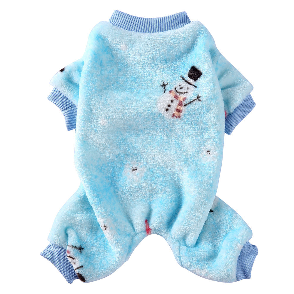 KFX-1217981 Cozy Coral Fleece Autumn Pet Clothing for Four-Legged Friends in Festive Designs