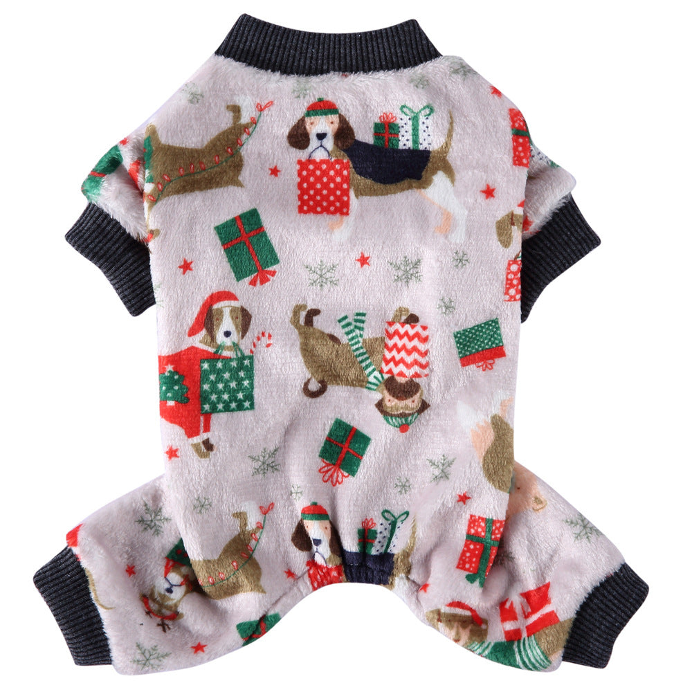 KFX-1217981 Cozy Coral Fleece Autumn Pet Clothing for Four-Legged Friends in Festive Designs