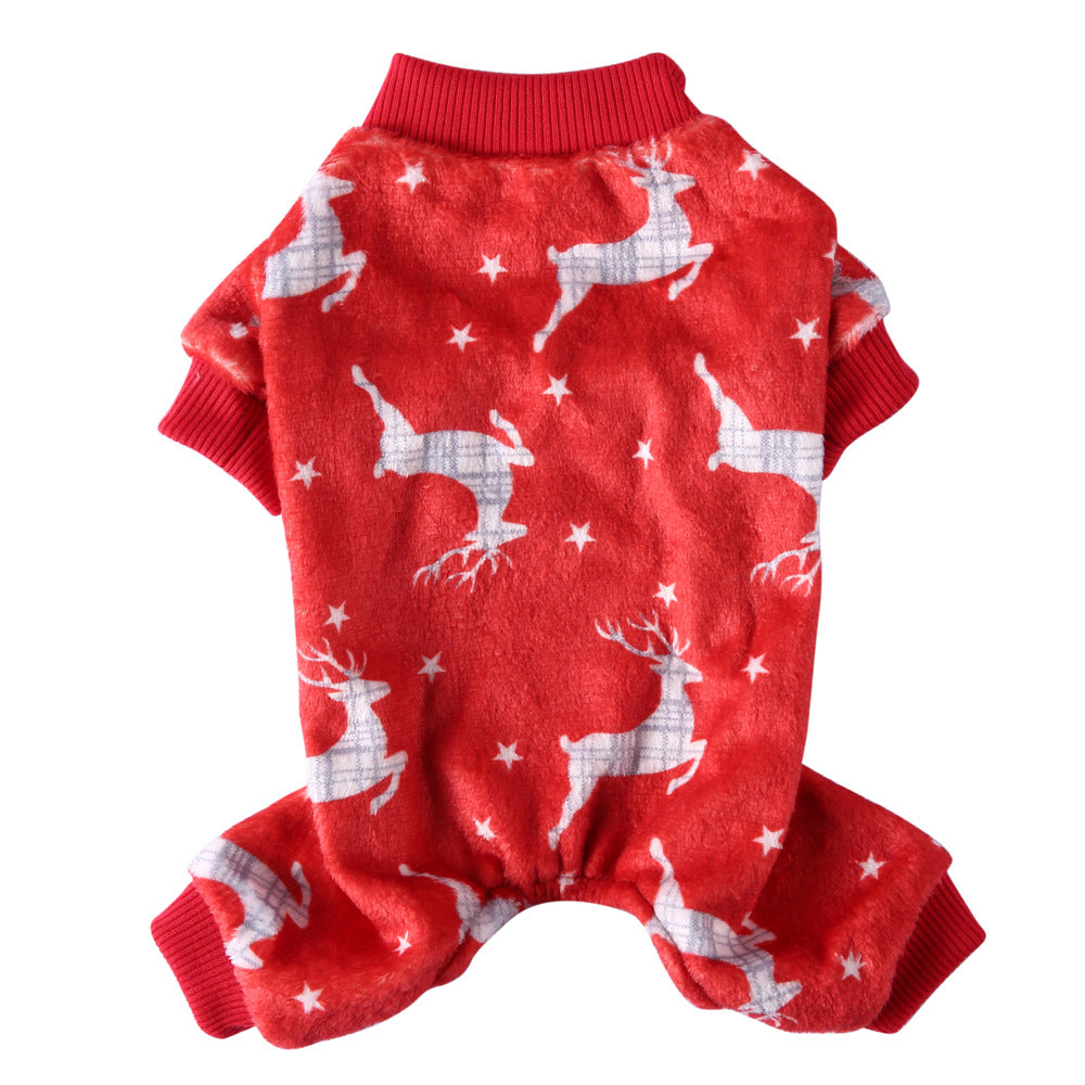 KFX-1217981 Cozy Coral Fleece Autumn Pet Clothing for Four-Legged Friends in Festive Designs