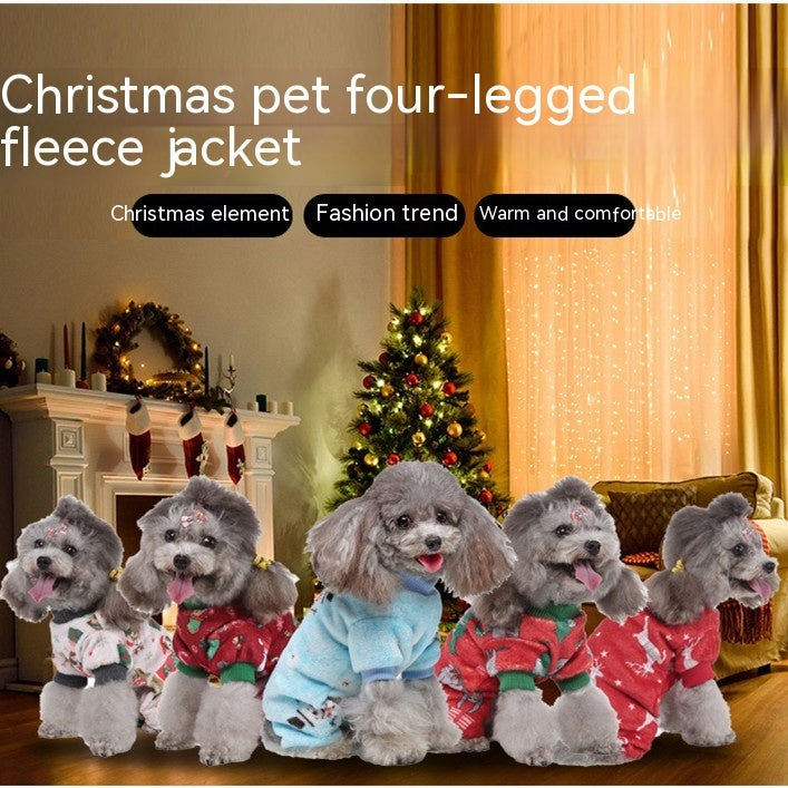 KFX-1217981 Cozy Coral Fleece Autumn Pet Clothing for Four-Legged Friends in Festive Designs