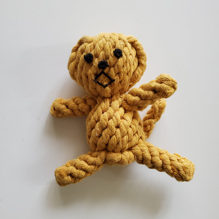 KFX-1218237 Cotton Rope Molar Toy Ball for Dogs - Teeth Cleaning and Bite Resistant