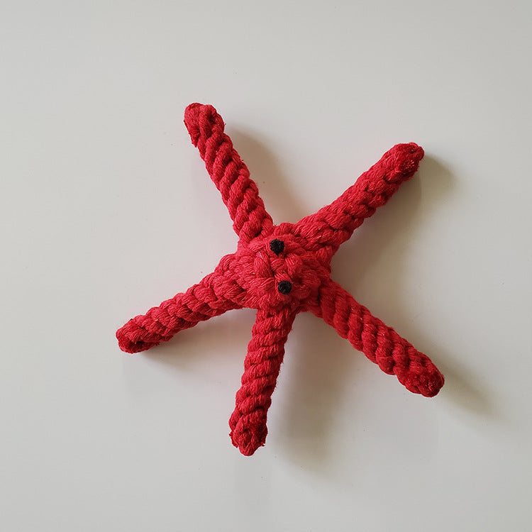 KFX-1218237 Cotton Rope Molar Toy Ball for Dogs - Teeth Cleaning and Bite Resistant