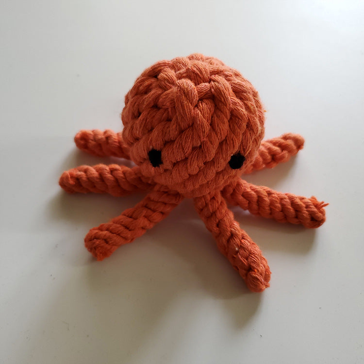 KFX-1218237 Cotton Rope Molar Toy Ball for Dogs - Teeth Cleaning and Bite Resistant