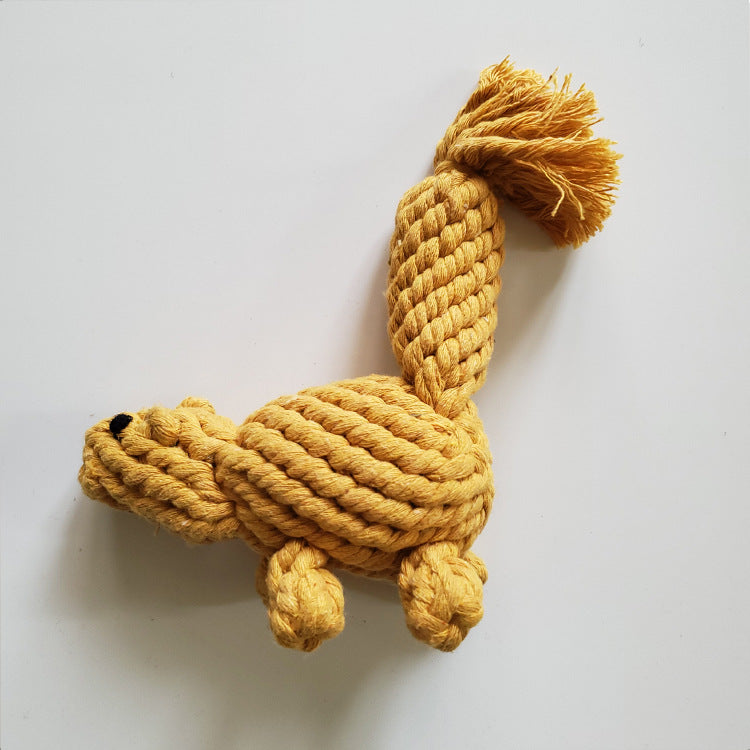 KFX-1218237 Cotton Rope Molar Toy Ball for Dogs - Teeth Cleaning and Bite Resistant
