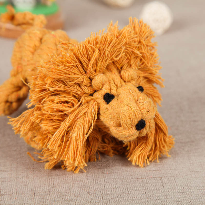 KFX-1218237 Cotton Rope Molar Toy Ball for Dogs - Teeth Cleaning and Bite Resistant