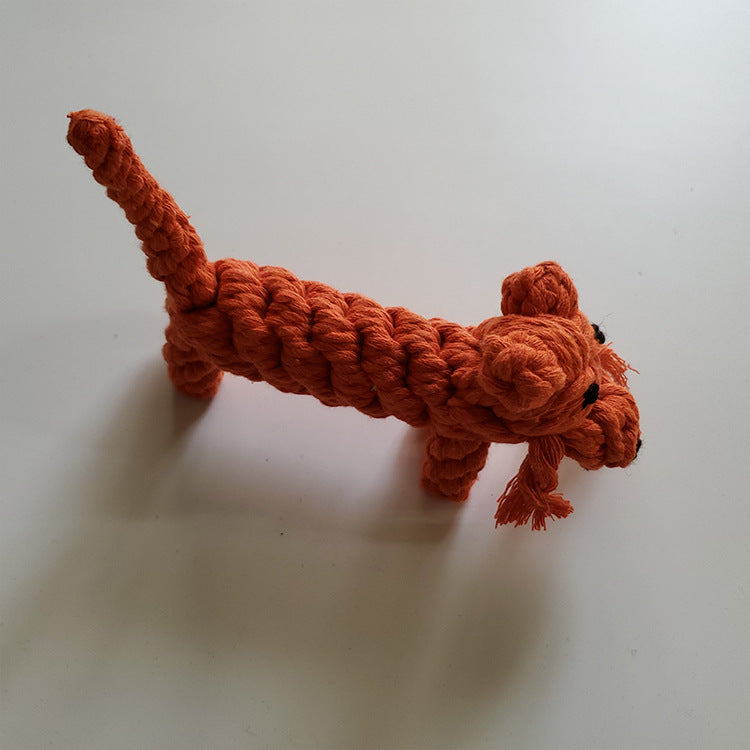 KFX-1218237 Cotton Rope Molar Toy Ball for Dogs - Teeth Cleaning and Bite Resistant