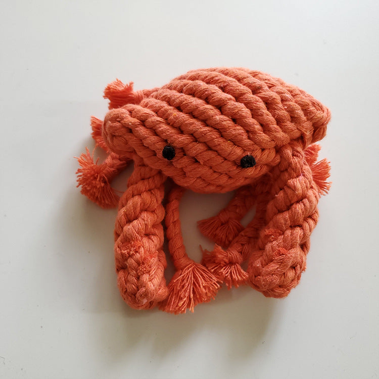 KFX-1218237 Cotton Rope Molar Toy Ball for Dogs - Teeth Cleaning and Bite Resistant
