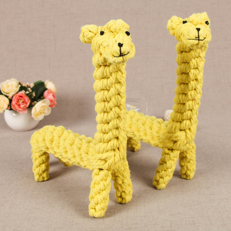 KFX-1218237 Cotton Rope Molar Toy Ball for Dogs - Teeth Cleaning and Bite Resistant