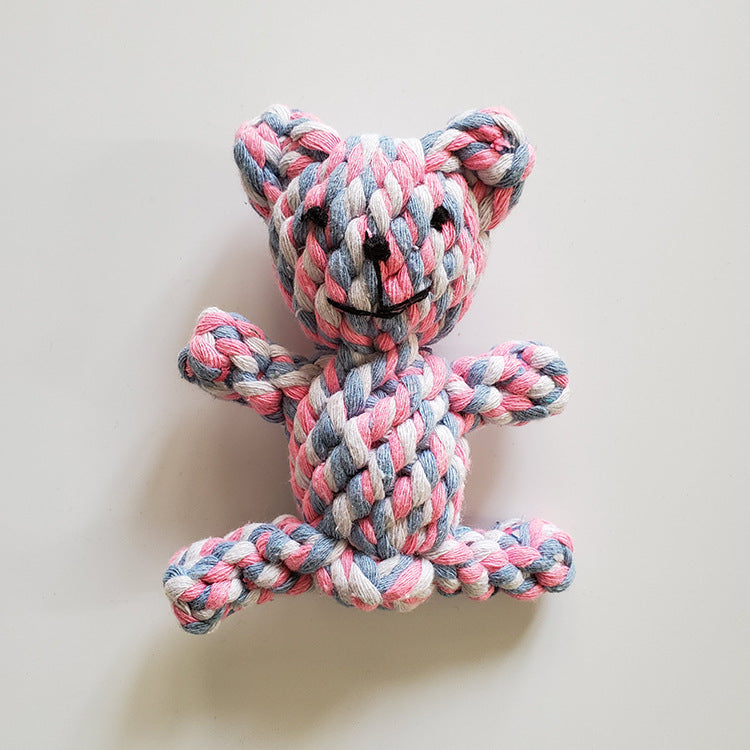 KFX-1218237 Cotton Rope Molar Toy Ball for Dogs - Teeth Cleaning and Bite Resistant
