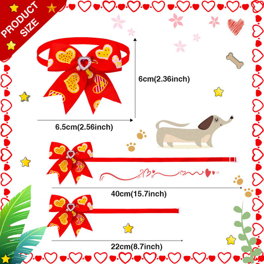 KFX-1219261 Candy Color Pet Bow Tie Accessory – Spring and Autumn Use, Various Patterns Available