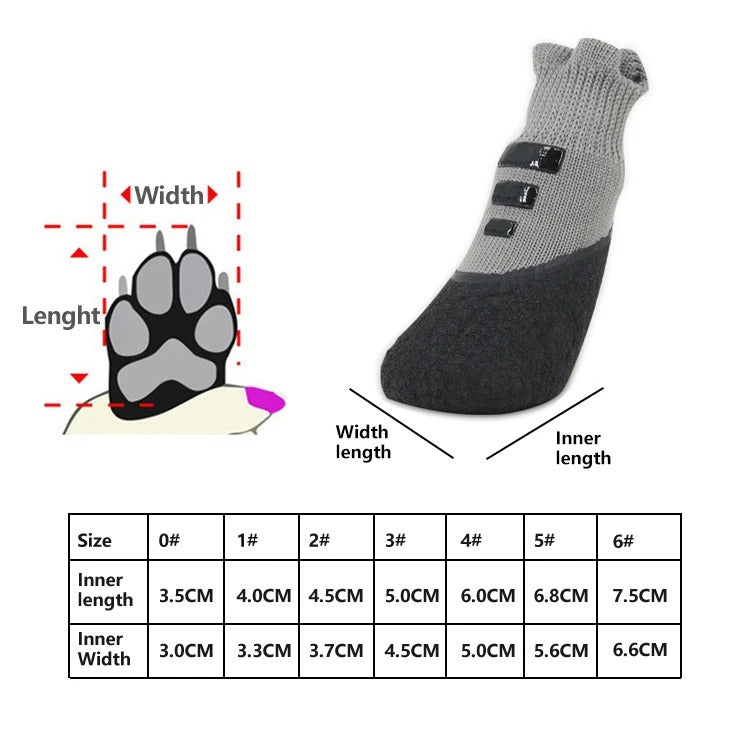 KFX-1220029 Waterproof Anti-Slip Dog Sneakers for Outdoor Adventures, Warm and Wear-Resistant