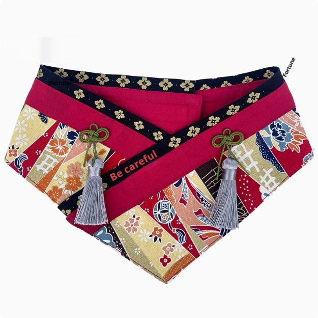 KFX-1220797 Japanese Style Pet Scarf Bib - Various Sizes & Color Options Available