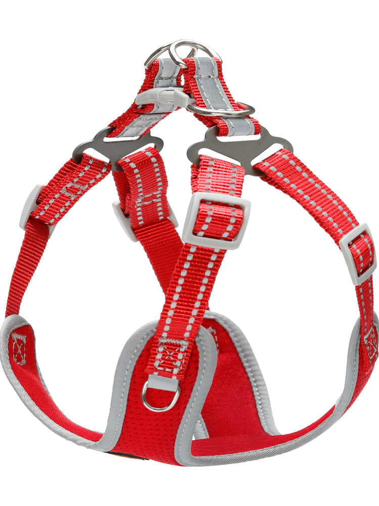 KFX-1222461 Reflective Dog Vest Collar with Breathable Traction Rope for Small to Medium Breeds